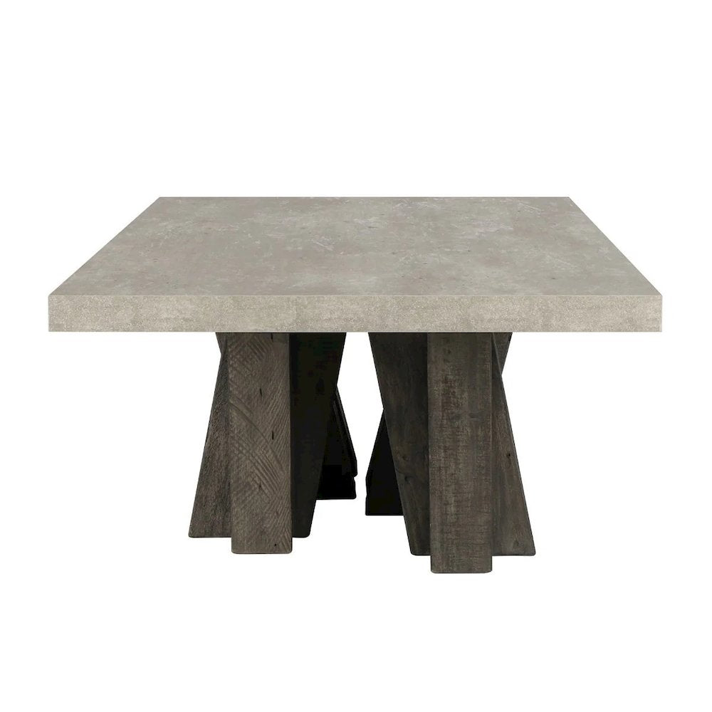 Simone 66" Coffee Table Olive Brown/Antique Gray