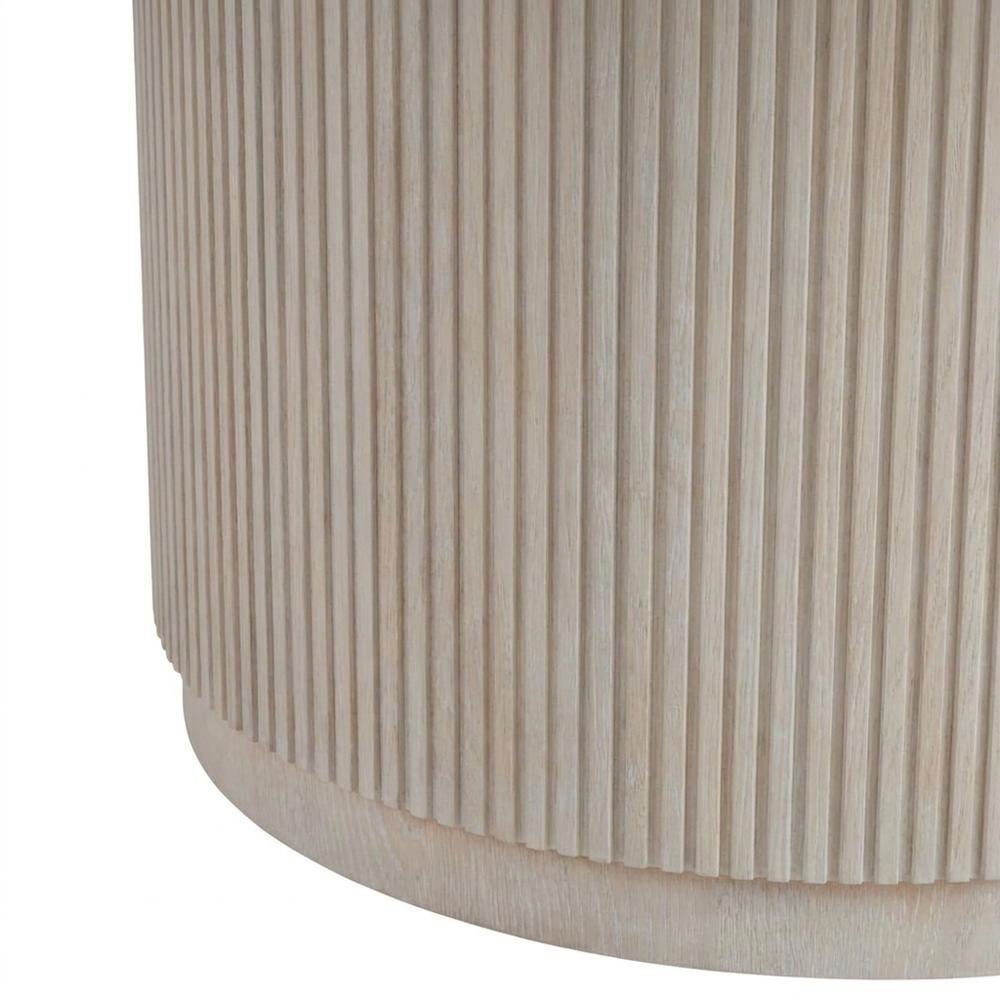 Solid Oak and Poplar Round Dining Table with Adjustable Levelers