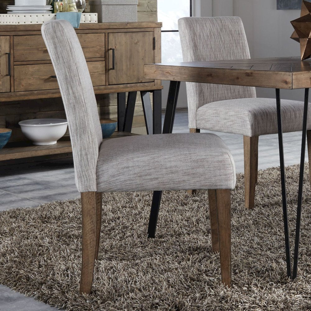 Horizons Upholstered Side Chair (RTA)-Set of 2 in Rustic Caramel