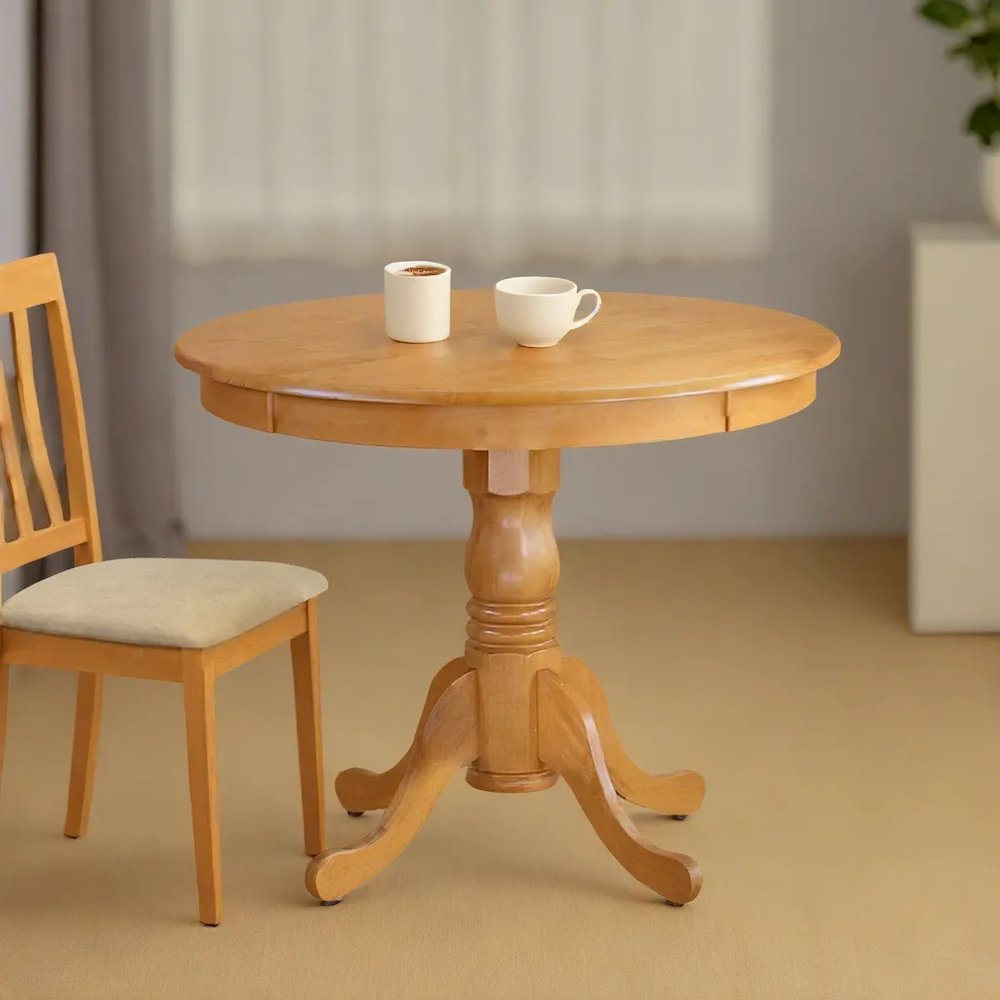 Elegant Small Dining Table – Round Wooden Table for 2 or 4 Persons