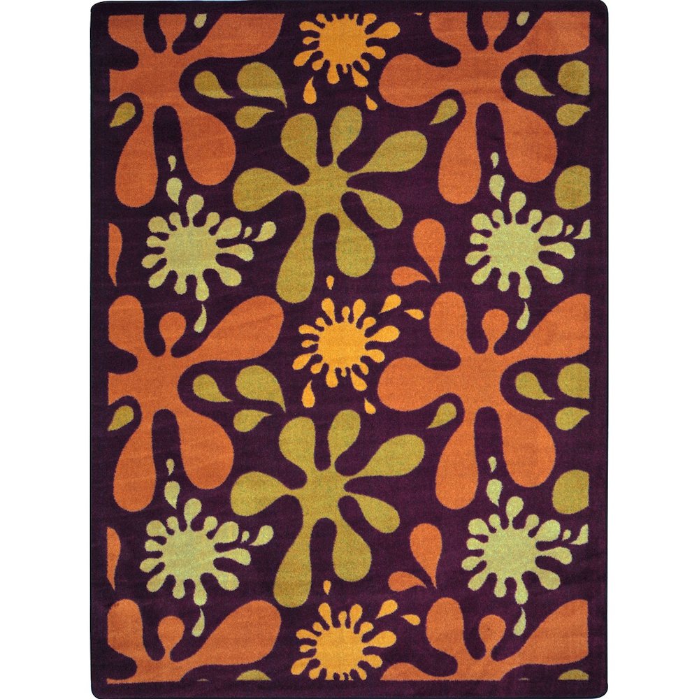 Kid Essentials Splat 5'4" x 7'8" Area Rug in Color Burgundy