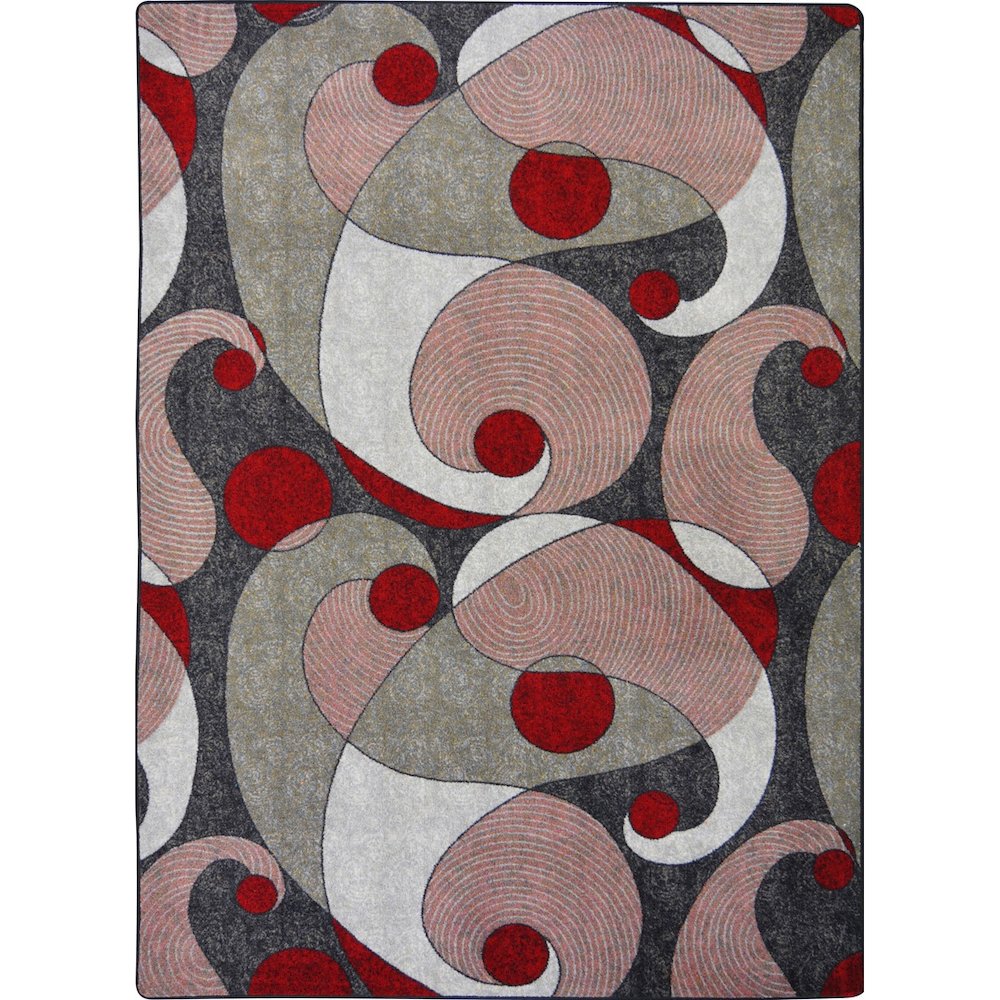 Kid Essentials Jazzy 7'8" x 10'9" Area Rug in Color Red/Gray