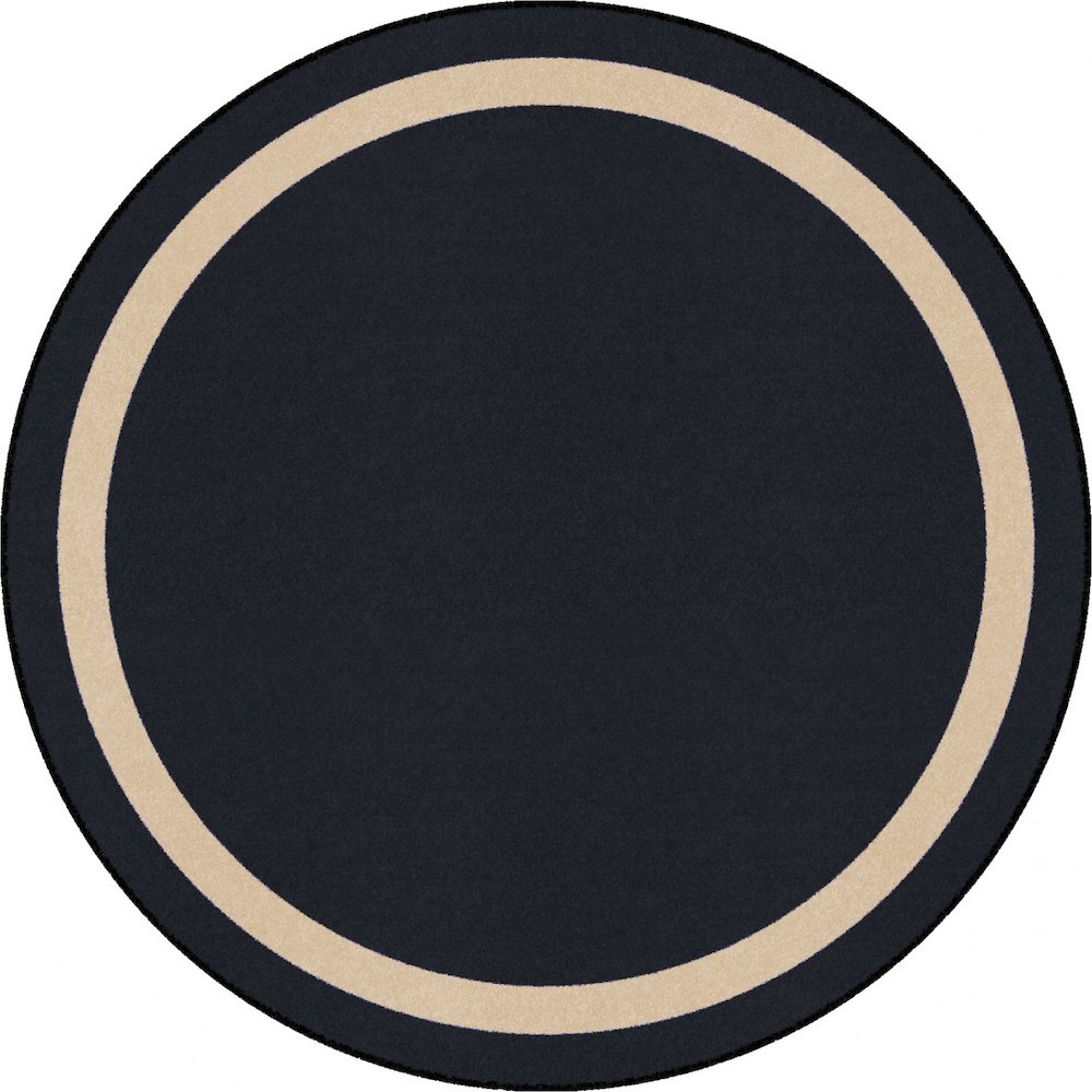 Kid Essentials Portrait 13'2" Round Area Rug in Color Onyx