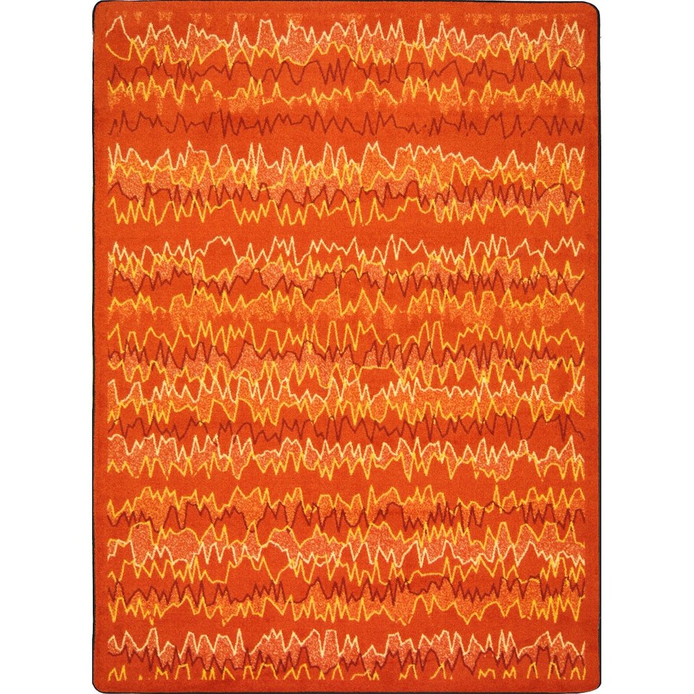 Kid Essentials Static Electricity 7'8" x 10'9" Area Rug in Color Orange