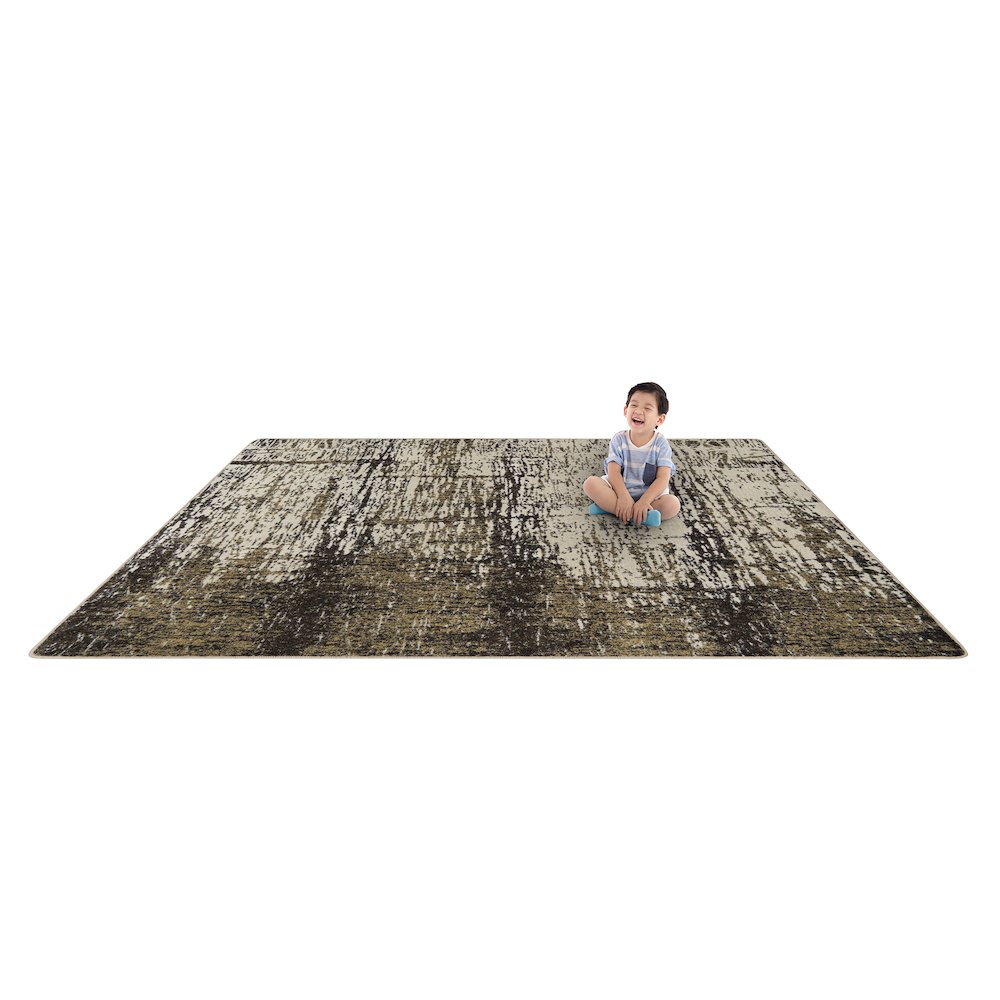 Kid Essentials Coastal Canvas 10'9" x 13'2" Area Rug in Color Sand Dune