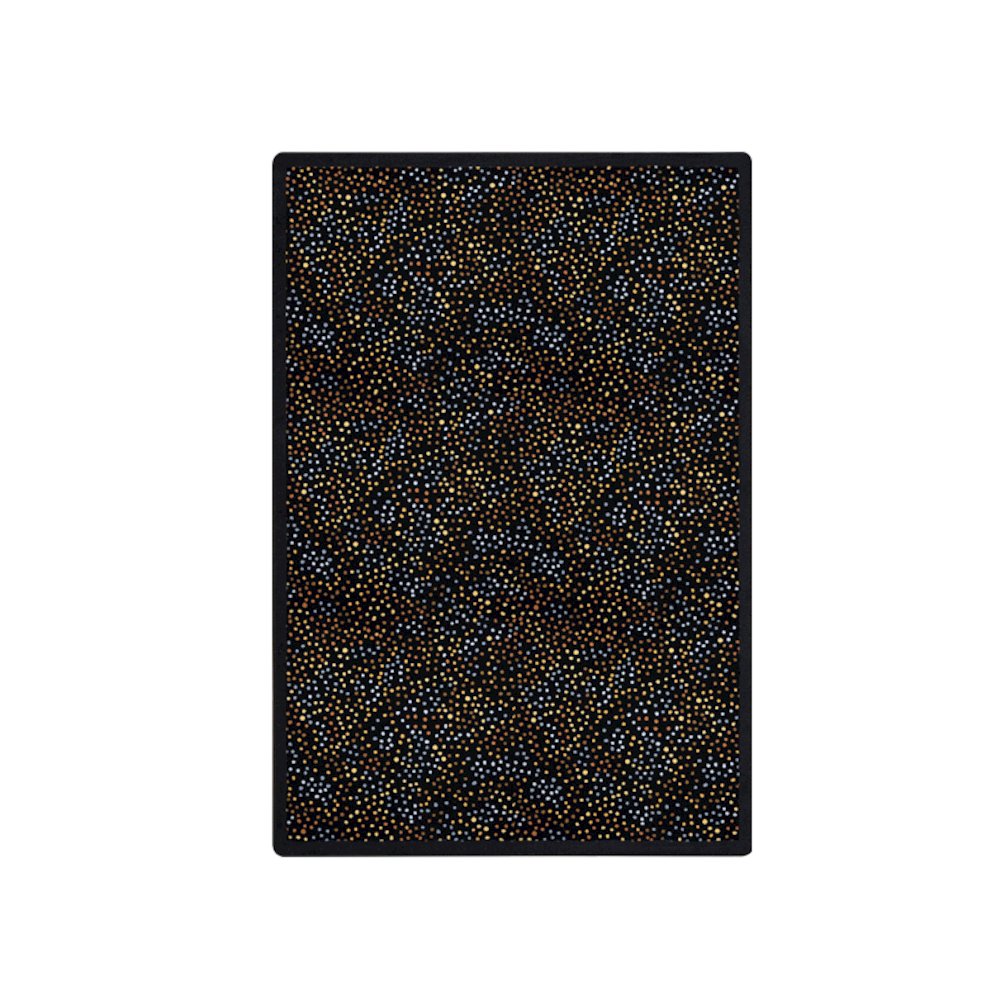 Kaleidoscope Dots Aglow 3'10" x 5'4" Area Rug in Color Gold