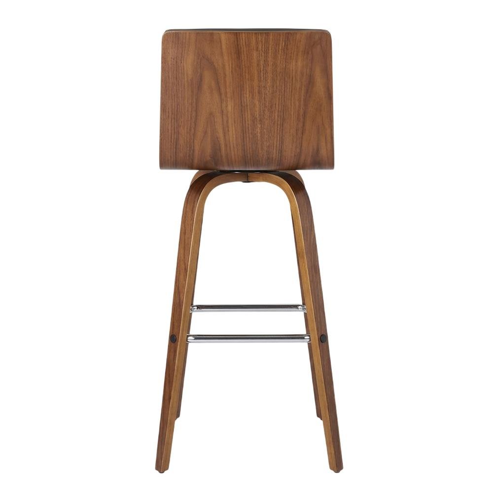 Counter Height Barstool with Grey Faux Leather Seat and Comfortable Back