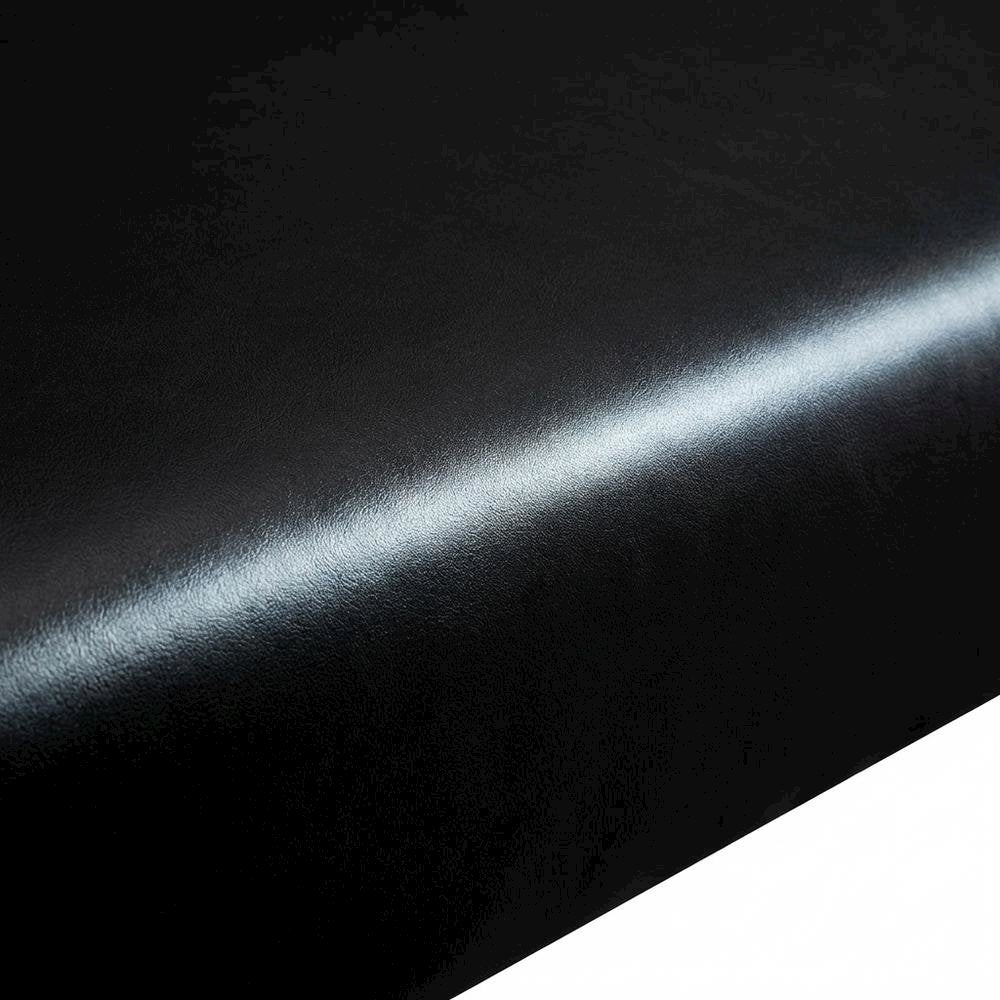 Black Upholstered Bench with Fabric Cover and Classic Design