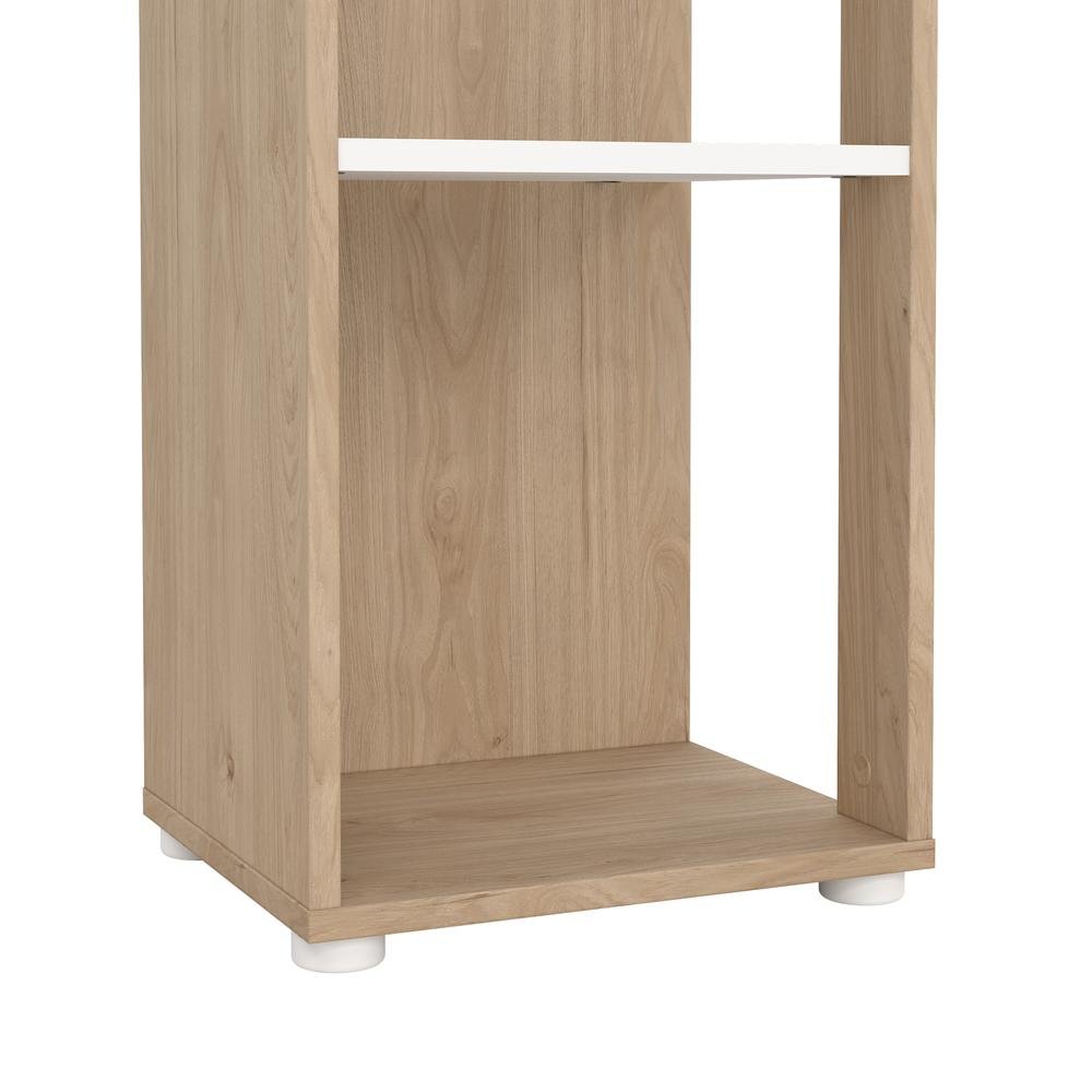 Brown 5-Shelf Bookcase with Side Access Design for Home or Office