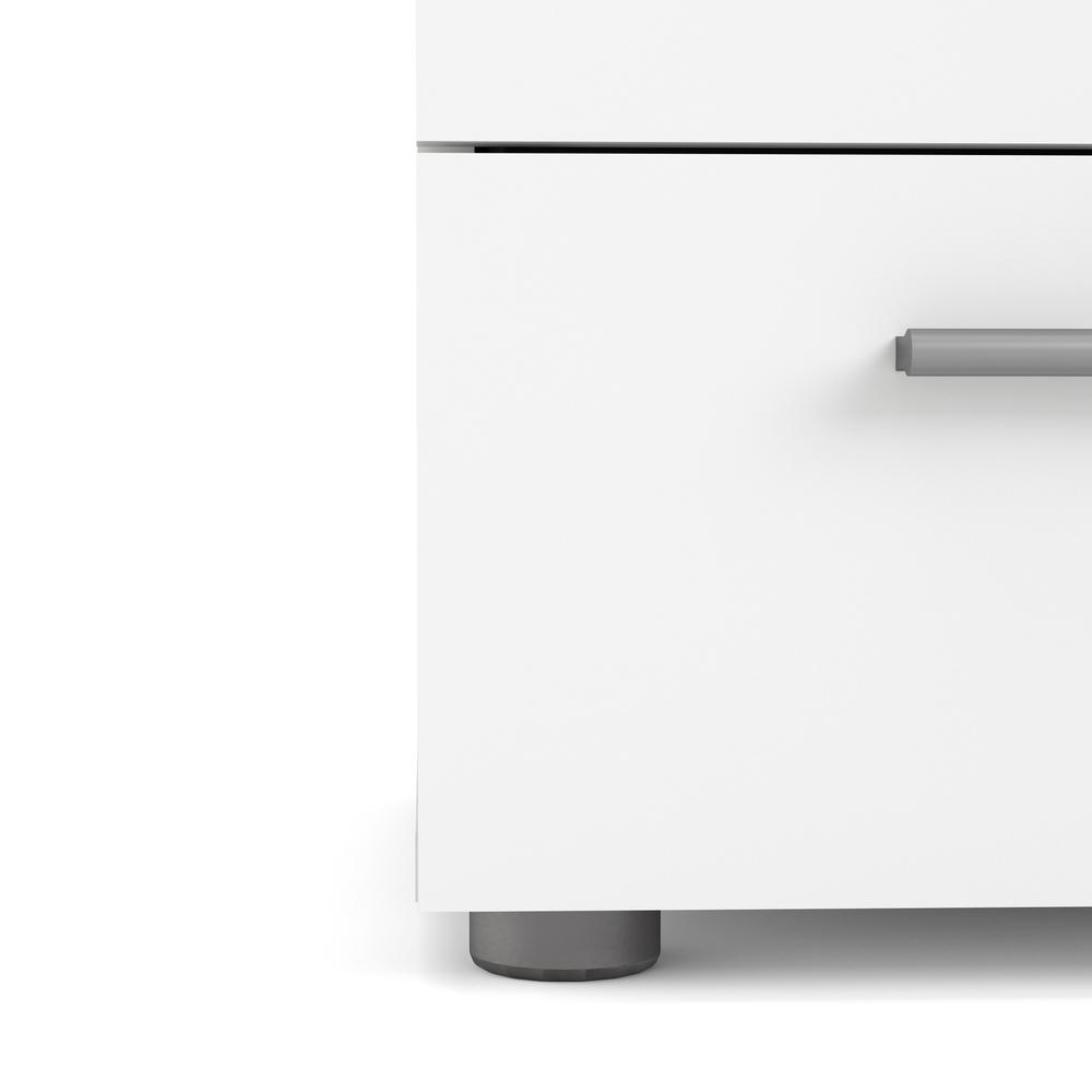 Modern White 2 Drawer Nightstand - Stylish Bedroom Nightstand with Drawers
