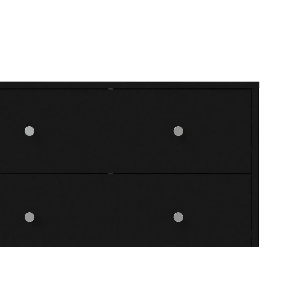 Black 3 Drawer Dresser - Compact Small Chest of Drawers for Bedrooms