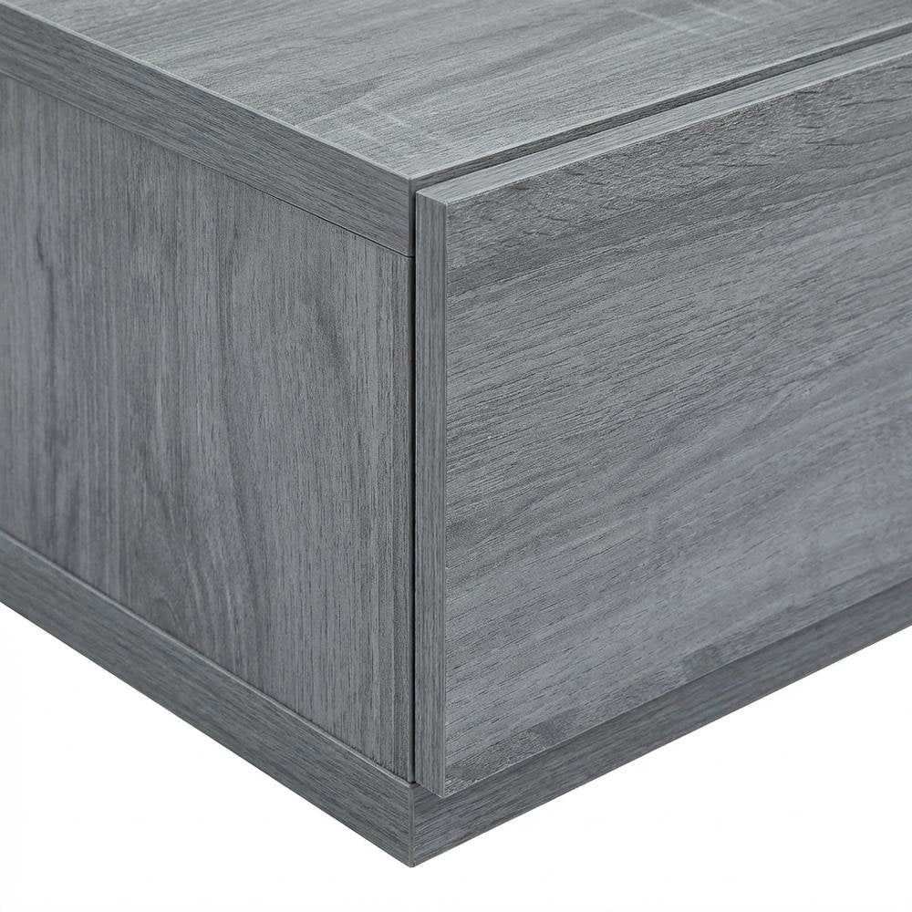 Adjustable TV Stand Console in Black with Sturdy Metal Frame, Cable Management