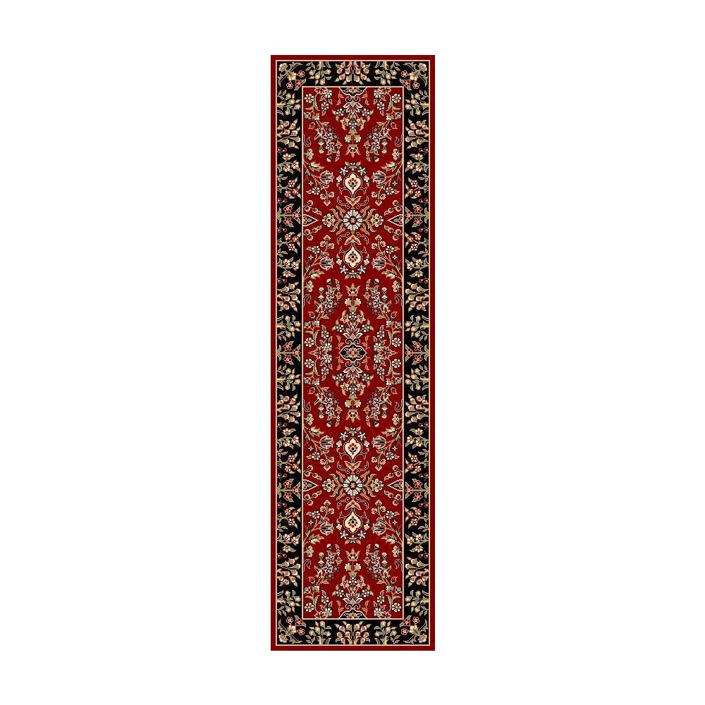 LYNDHURST, RED / BLACK, 2'-3" X 14', Area Rug, LNH331B-214