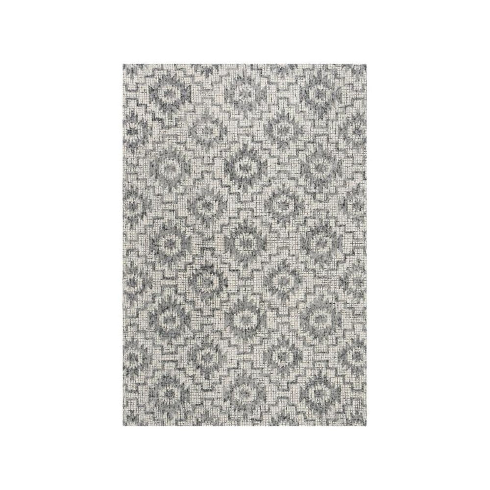 Abstract, IVORY / DARK GREY, 6' X 6' Square, Area Rug, ABT202A-6SQ
