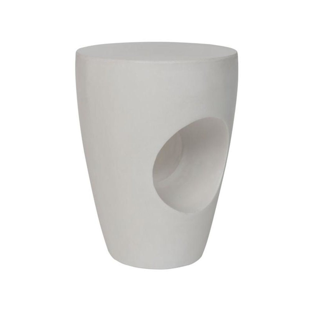Aishi Indoor/Outdoor Modern Concrete Round 17.7-Inch H Accent Table