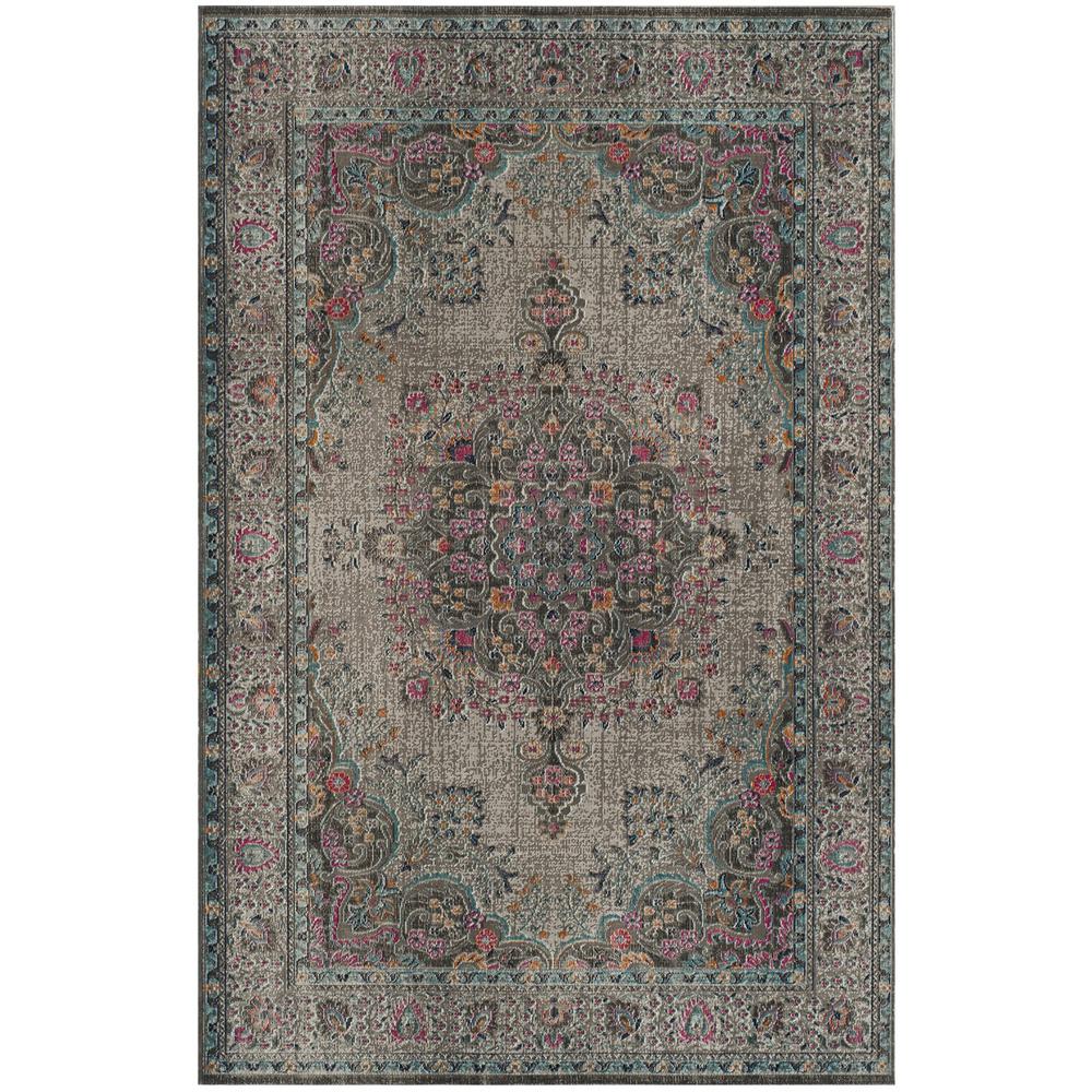 ARTISAN, GREY / FUCHSIA, 5'-1" X 7'-6", Area Rug, ATN334T-5