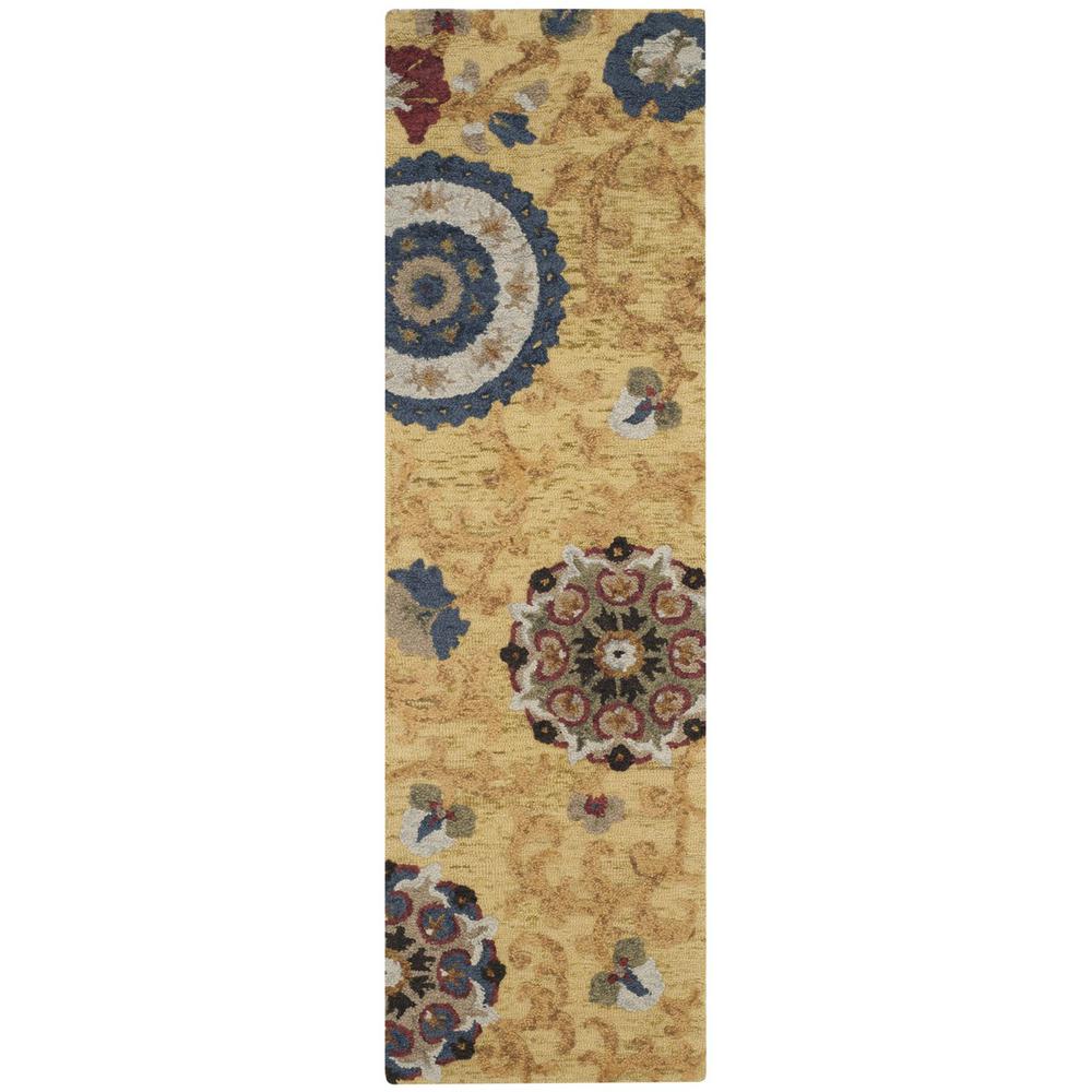 BLOSSOM, GOLD / MULTI, 2'-3" X 6', Area Rug