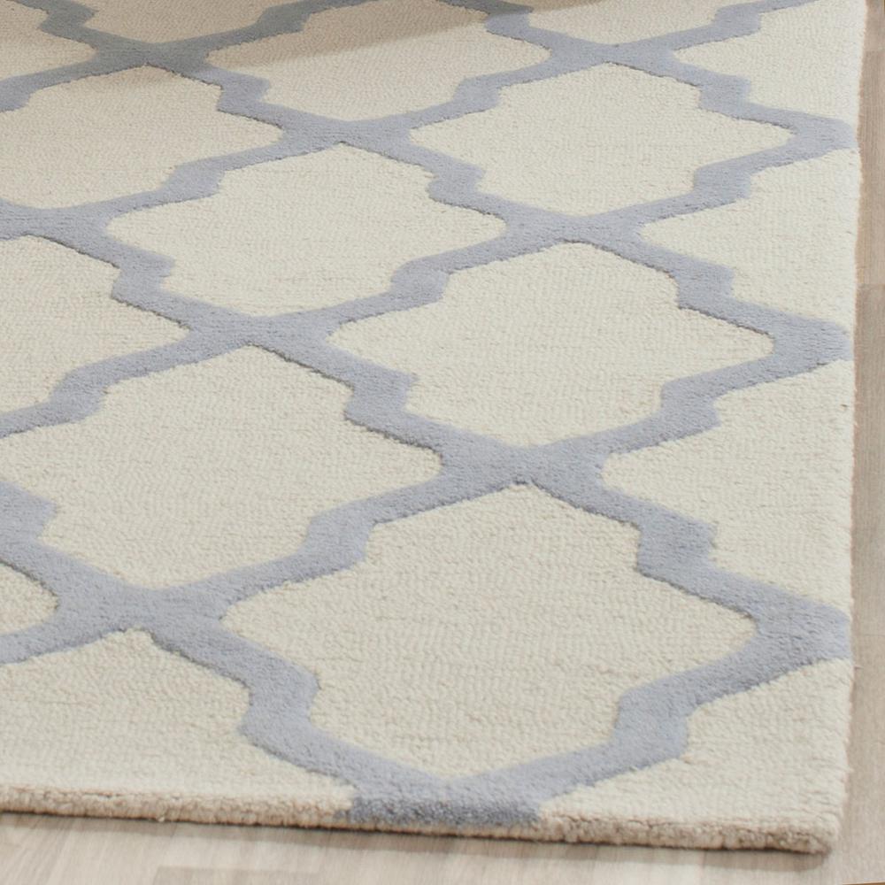 CAMBRIDGE, IVORY / LIGHT BLUE, 6' X 9', Area Rug