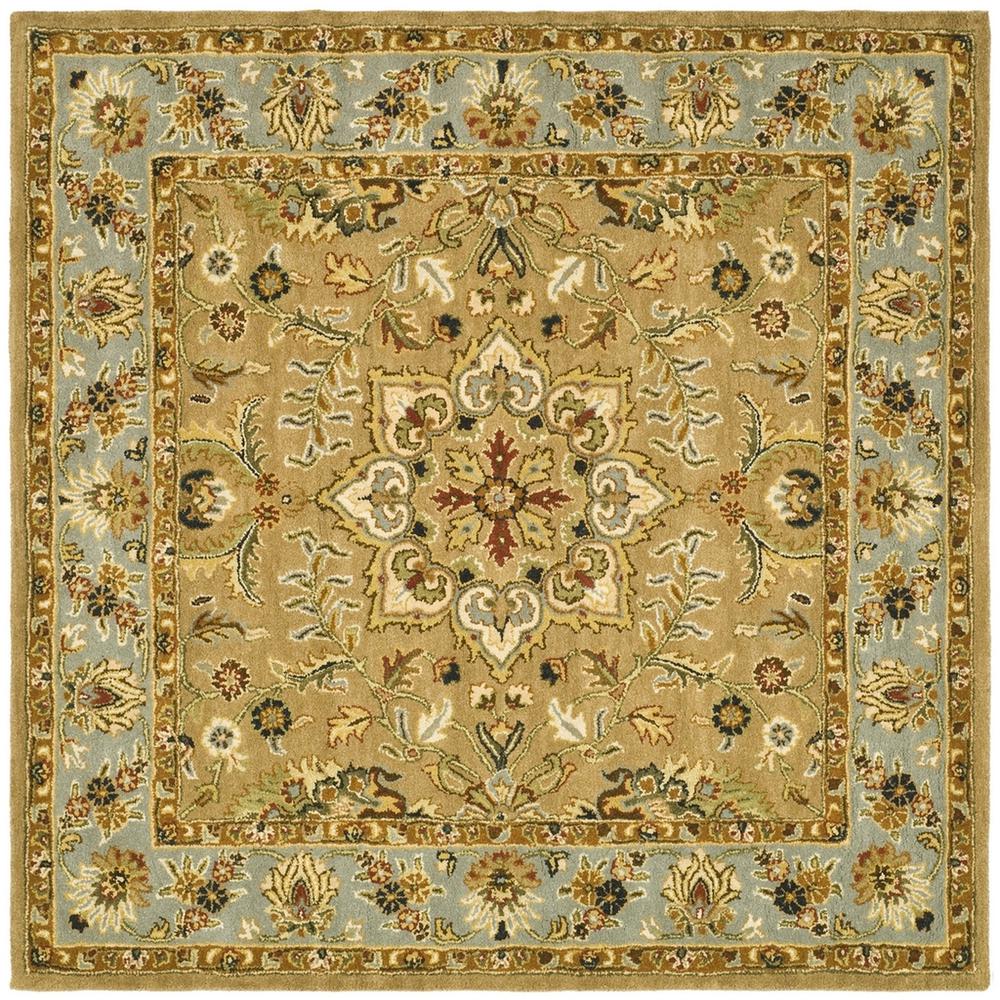 CLASSIC, BEIGE / LIGHT BLUE, 8' X 8' Square, Area Rug