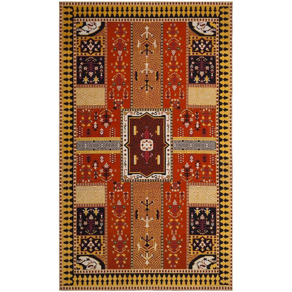CLV-CLASSIC VINTAGE, ORANGE / GOLD, 5' X 8', Area Rug, CLV512D-5