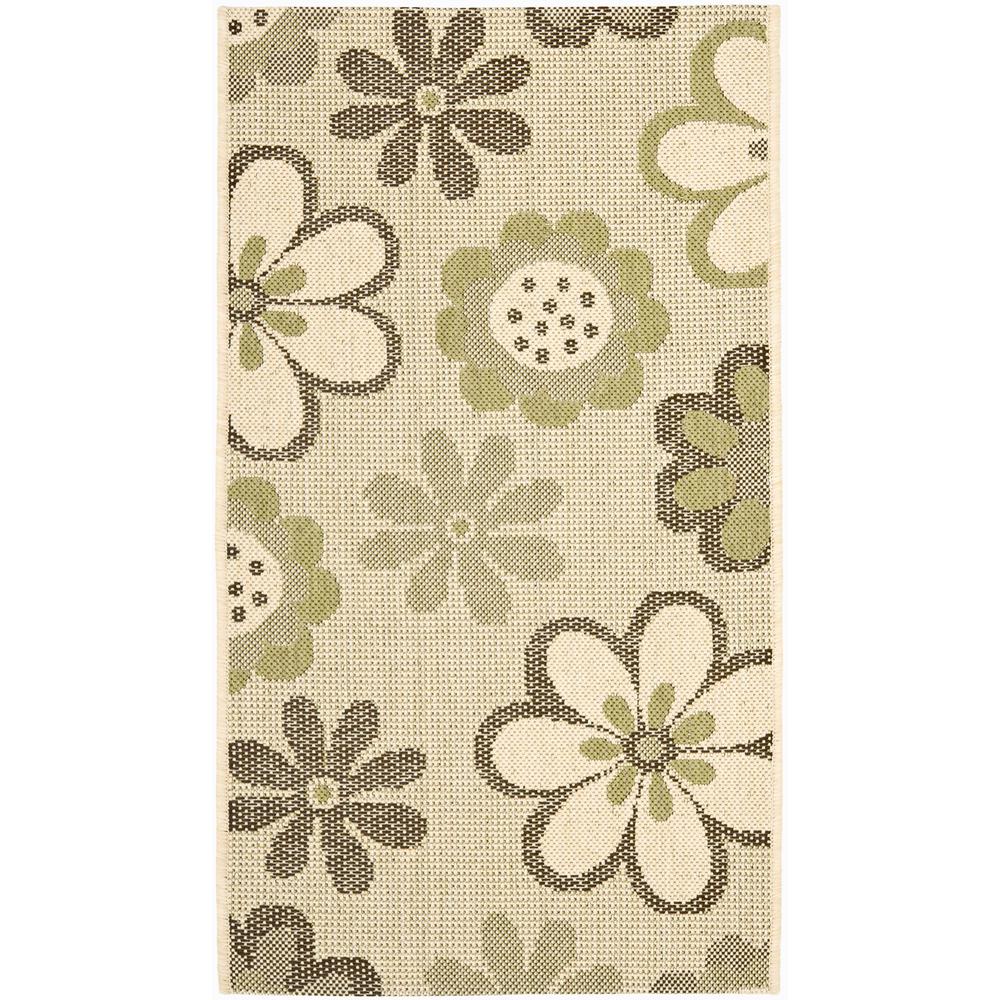 COURTYARD, NATURAL BROWN / OLIVE, 2'-7" X 5', Area Rug, CY4035A-3
