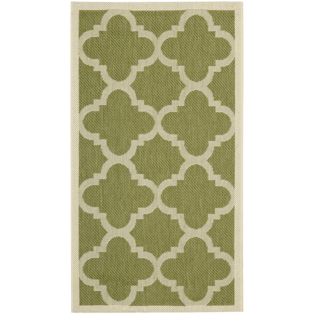 COURTYARD, GREEN / BEIGE, 2'-7" X 5', Area Rug, CY6243-244-3