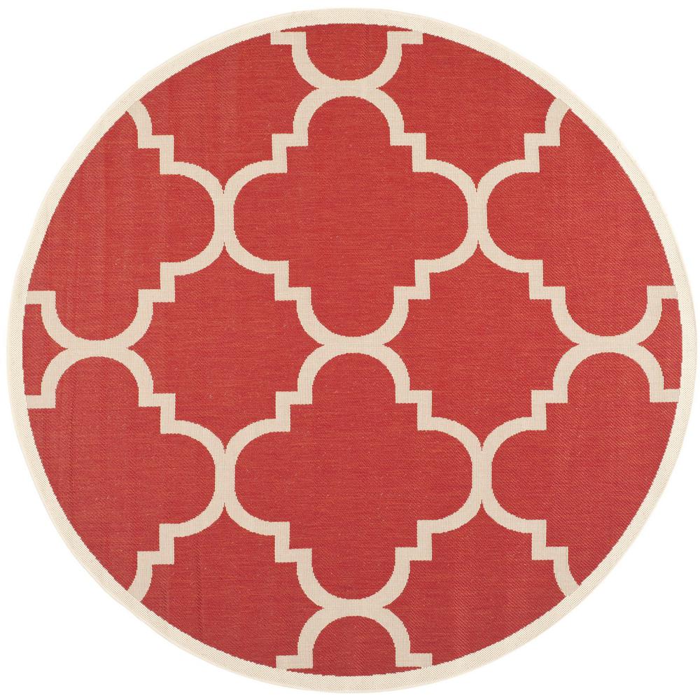 COURTYARD, RED, 6'-7" X 6'-7" Round, Area Rug, CY6243-248-7R
