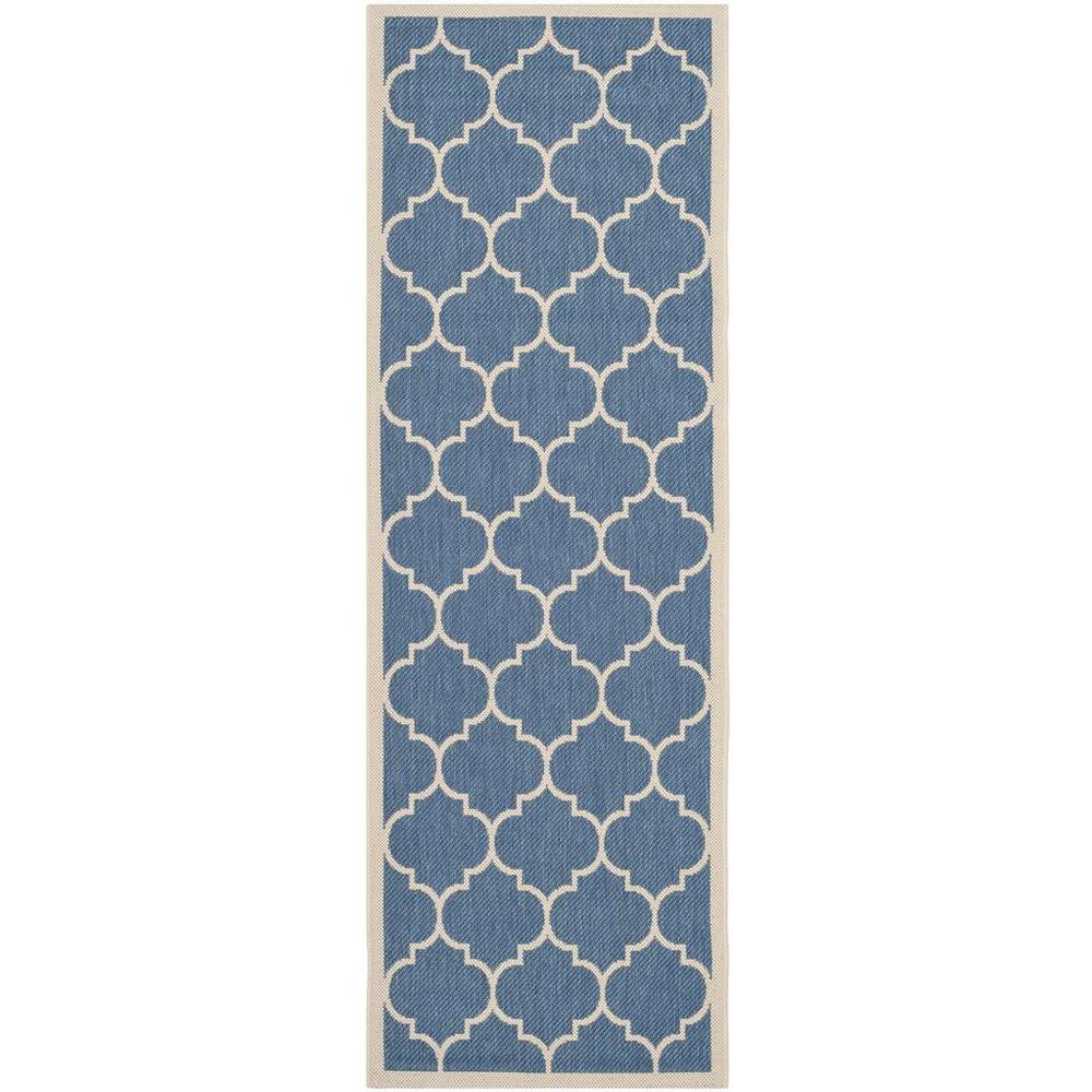 COURTYARD, BLUE / BEIGE, 2'-3" X 12', Area Rug, CY6914-243-212