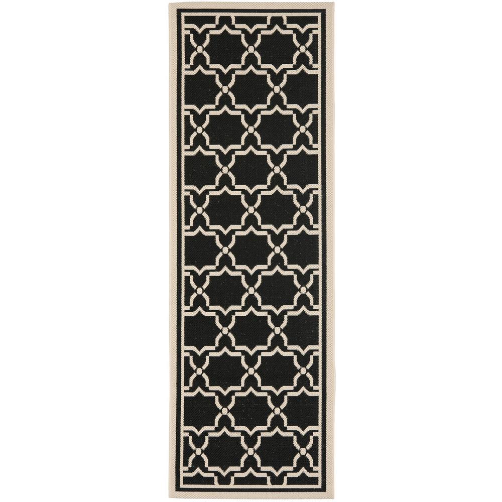 COURTYARD, BLACK / BEIGE, 2'-3" X 12', Area Rug, CY6916-226-212