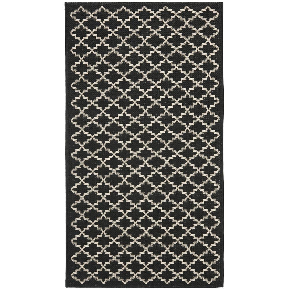 COURTYARD, BLACK / BEIGE, 2'-7" X 5', Area Rug, CY6919-226-3