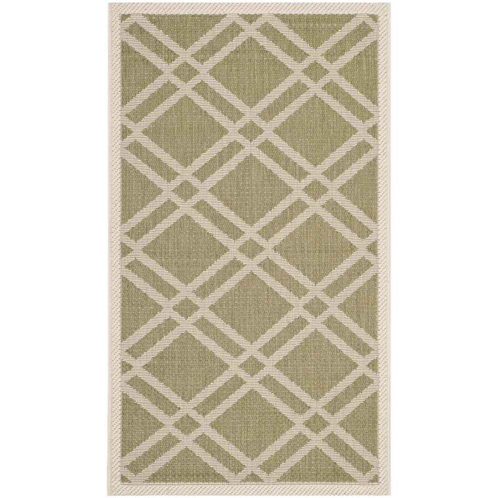 COURTYARD, GREEN / BEIGE, 2'-7" X 5', Area Rug, CY6923-244-3