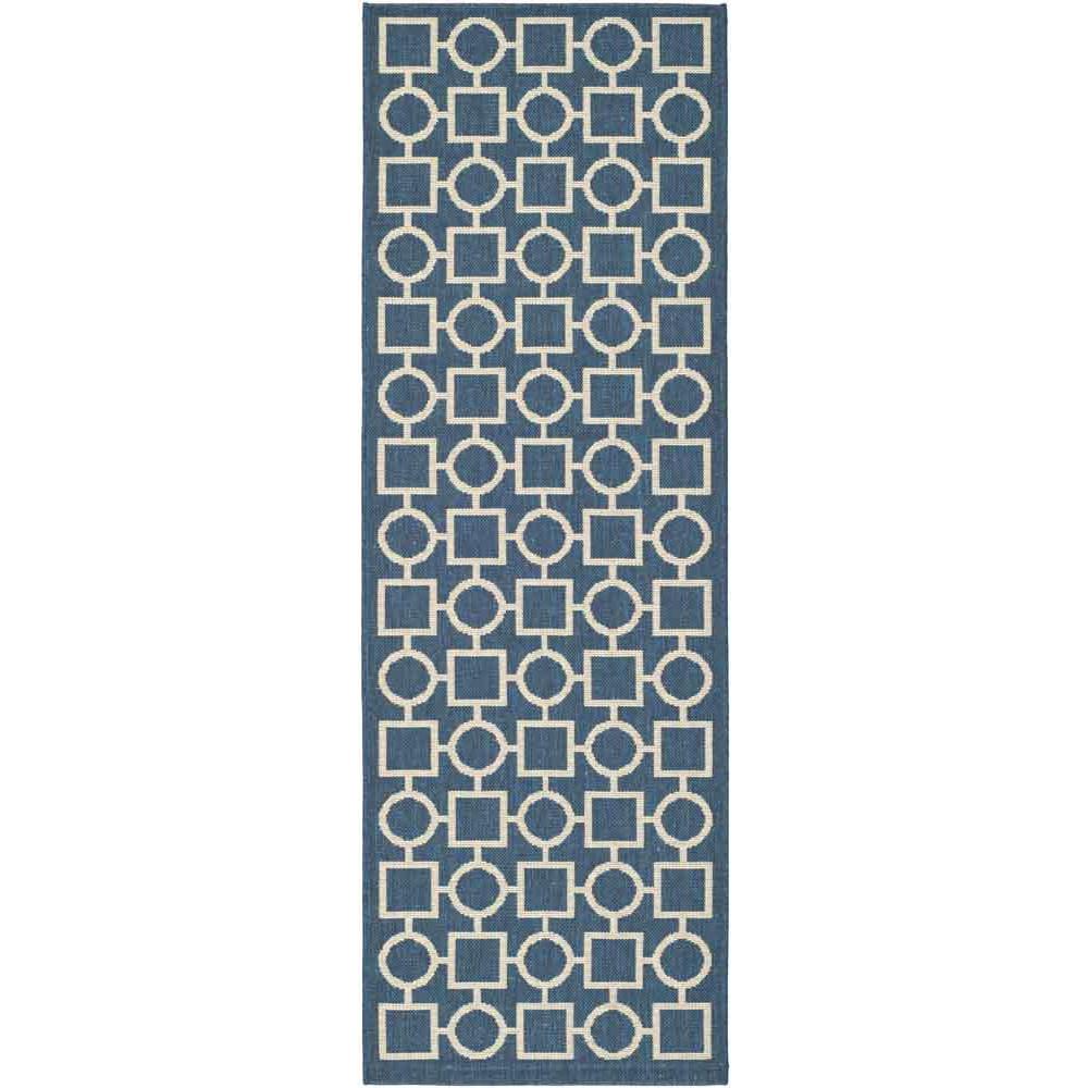 COURTYARD, NAVY / BEIGE, 2'-3" X 6'-7", Area Rug, CY6925-268-27