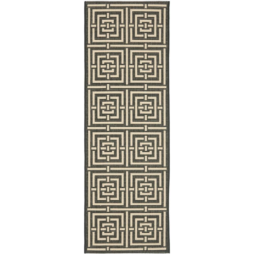 COURTYARD, BLACK / BONE, 2'-3" X 6'-7", Area Rug, CY6937-26-27