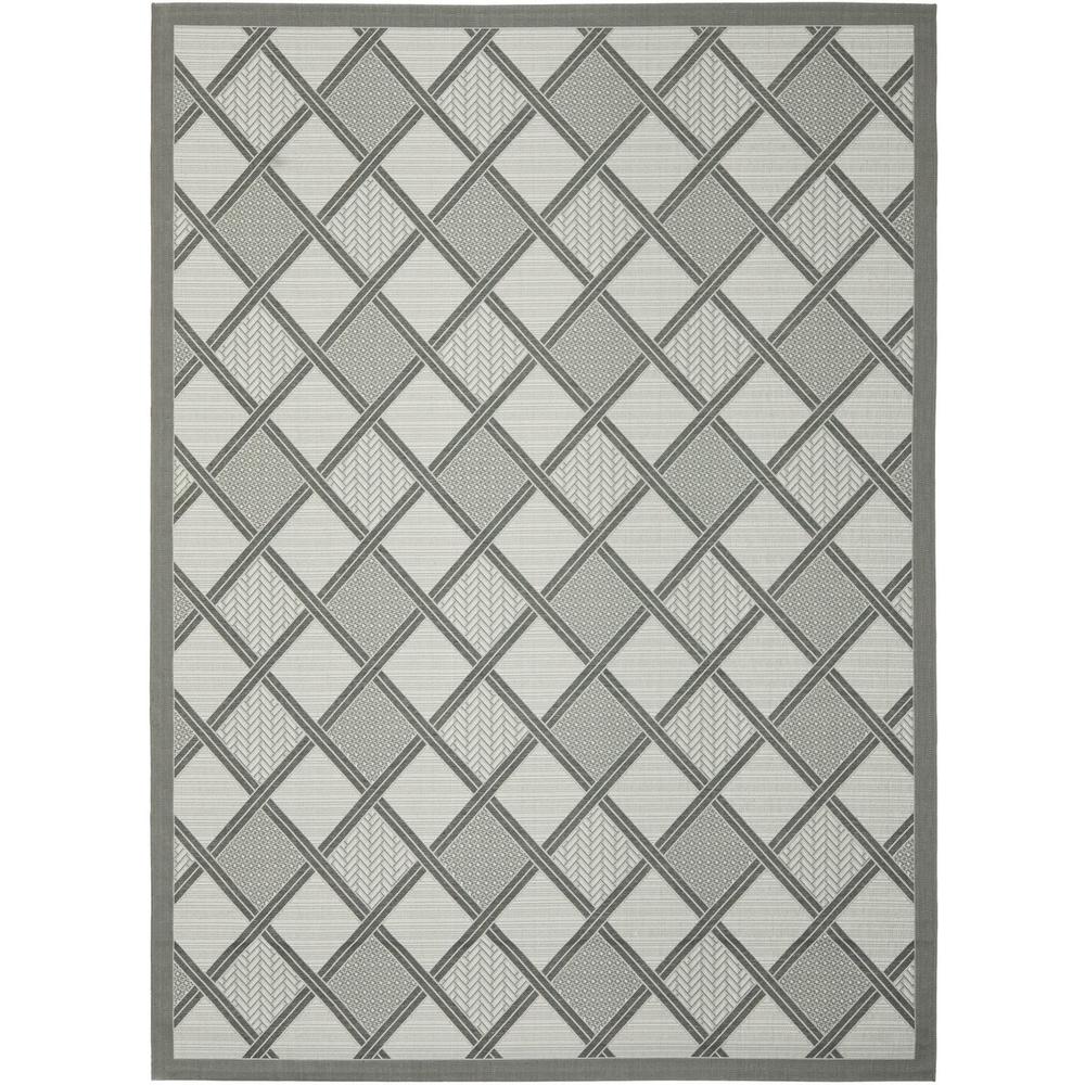 COURTYARD, LIGHT GREY / ANTHRACITE, 8' X 11', Area Rug, CY7570-78A5-8