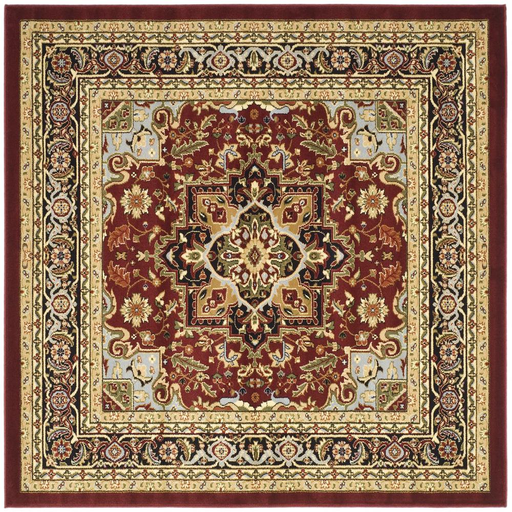 LYNDHURST, RED / BLACK, 8' X 8' Square, Area Rug, LNH330B-8SQ