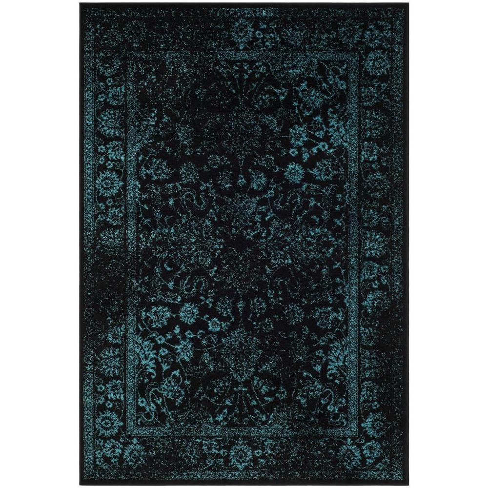 Adirondack, BLACK / TEAL, 5'-1" X 7'-6", Area Rug, ADR109K-5