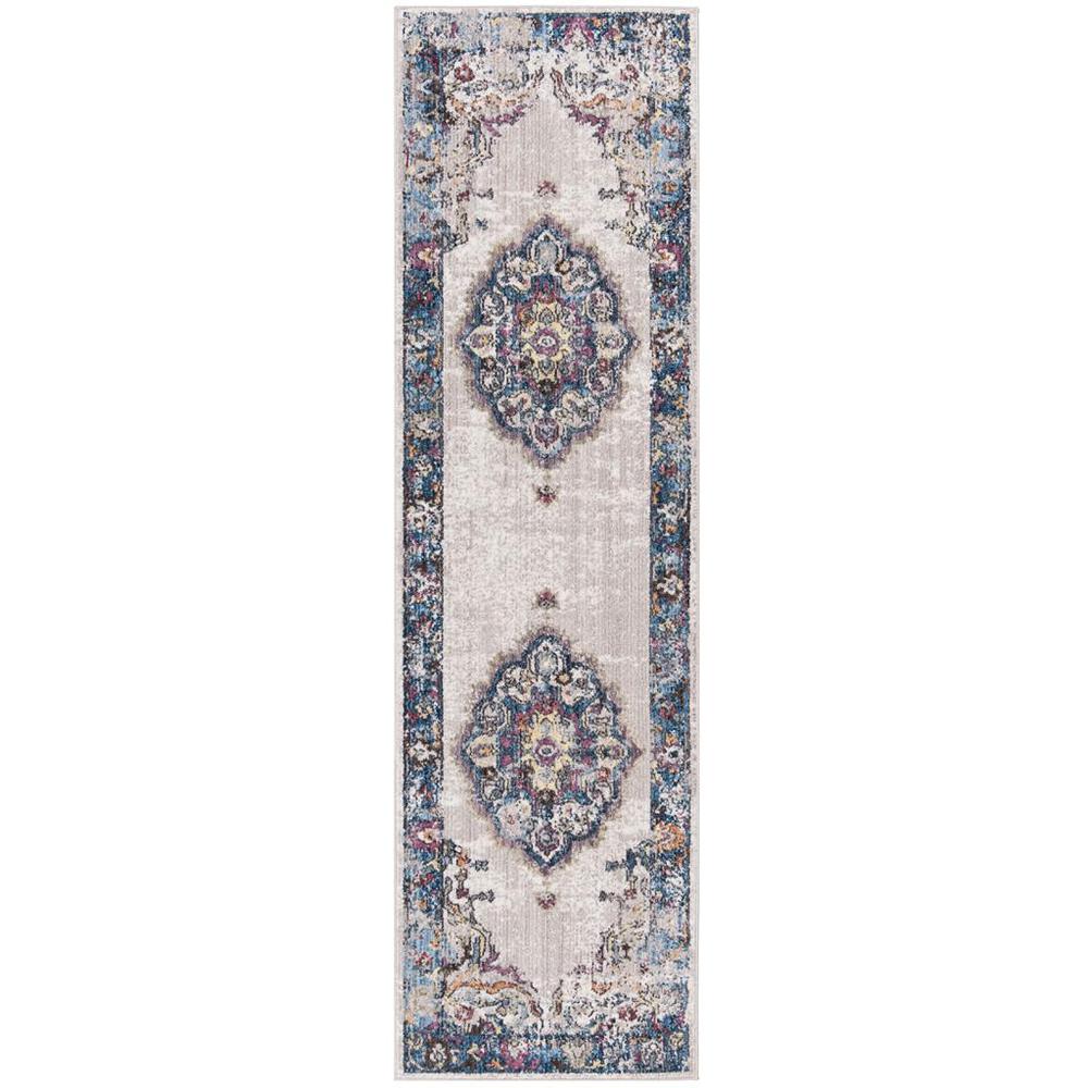 BRISTOL, LIGHT GREY / BLUE, 2'-3" X 6', Area Rug, BTL343A-26