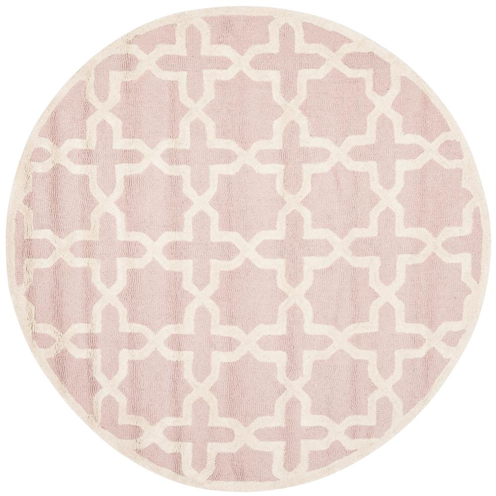 CAMBRIDGE, LIGHT PINK / IVORY, 8' X 8' Round, Area Rug, CAM125M-8R
