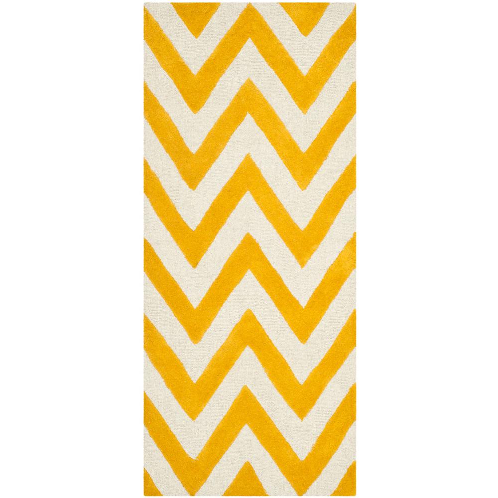 CAMBRIDGE, GOLD / IVORY, 2'-6" X 6', Area Rug, CAM139Q-26