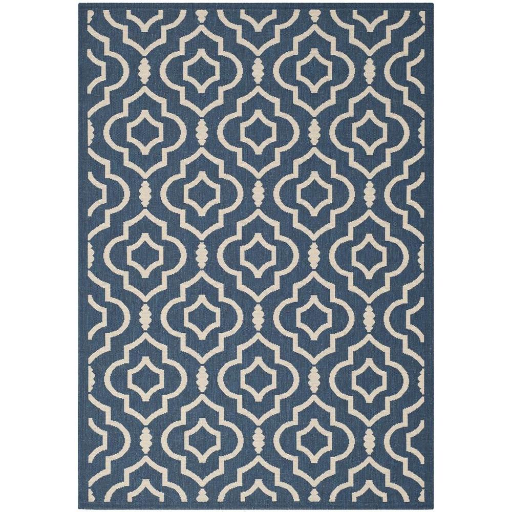 COURTYARD, NAVY / BEIGE, 6'-7" X 9'-6", Area Rug, CY6926-268-6