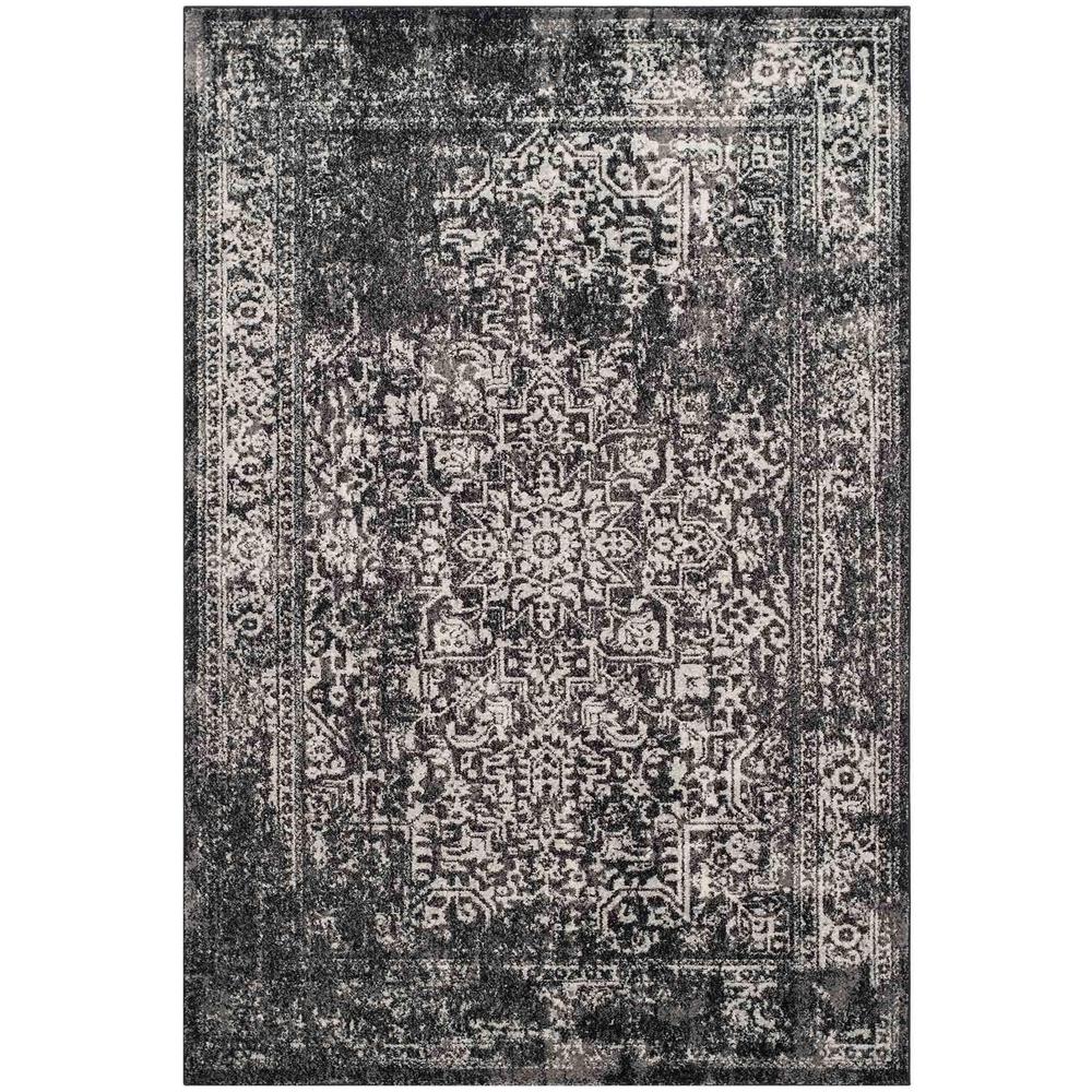 EVOKE, BLACK / GREY, 5'-1" X 7'-6", Area Rug