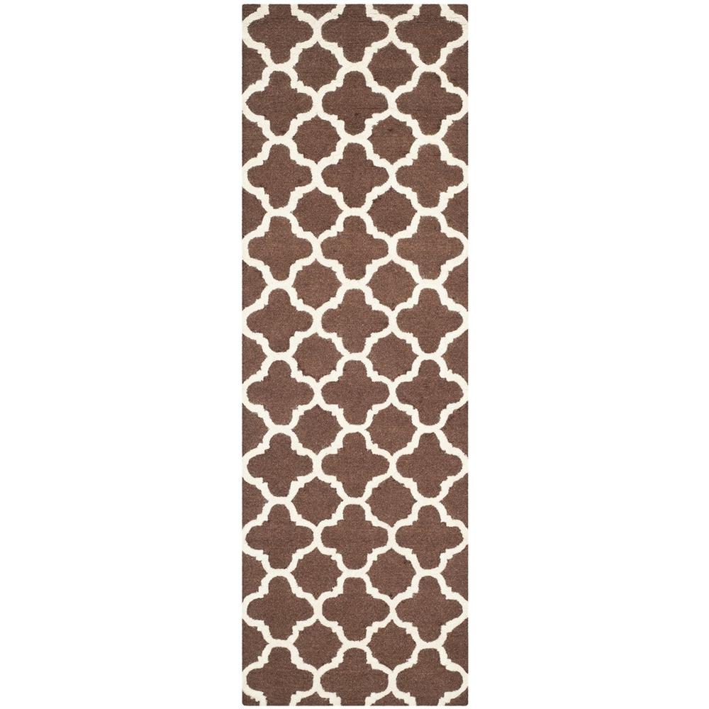 CAMBRIDGE, DARK BROWN / IVORY, 2'-6" X 8', Area Rug, CAM130H-28