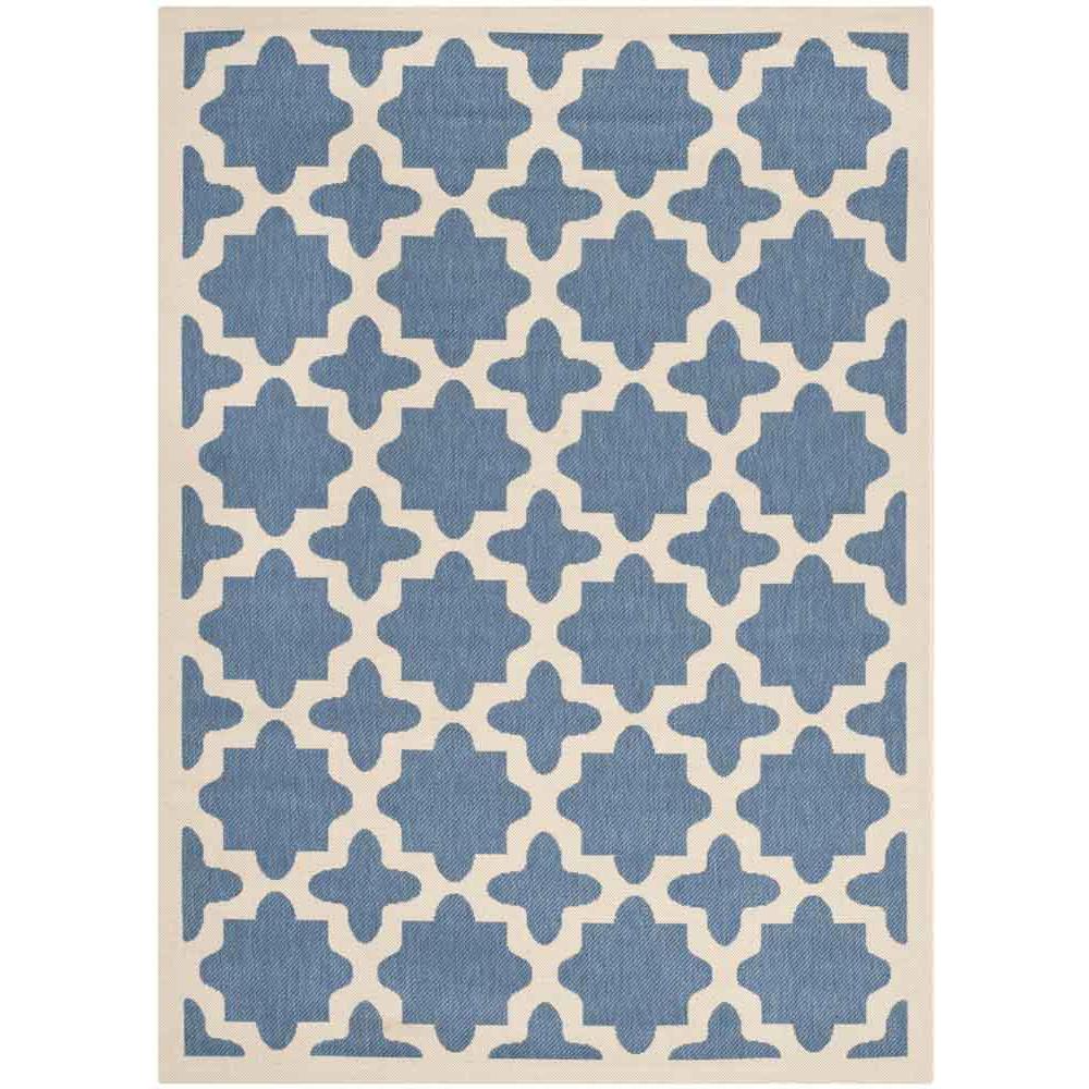 COURTYARD, BLUE / BEIGE, 8' X 11', Area Rug, CY6913-243-8