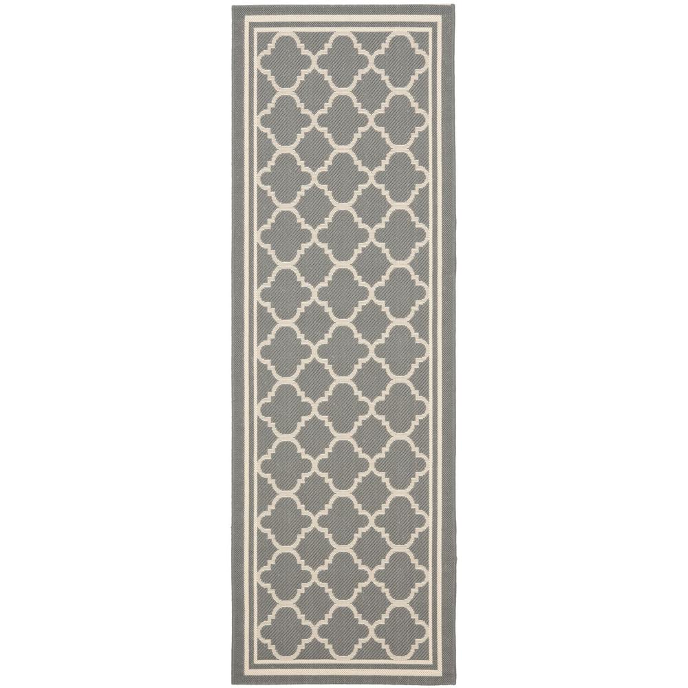 COURTYARD, ANTHRACITE / BEIGE, 2'-3" X 16', Area Rug, CY6918-246-216
