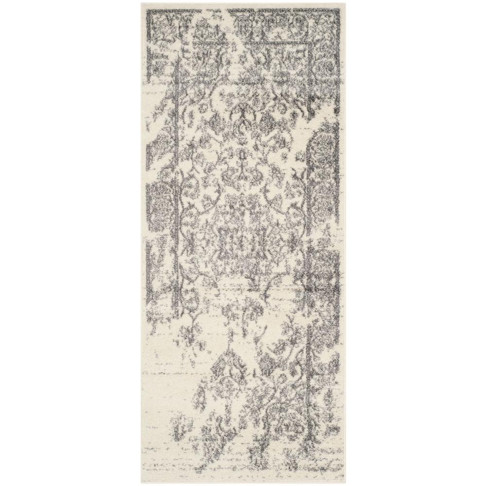 Adirondack, IVORY / SILVER, 2'-6" X 18', Area Rug, ADR101B-218