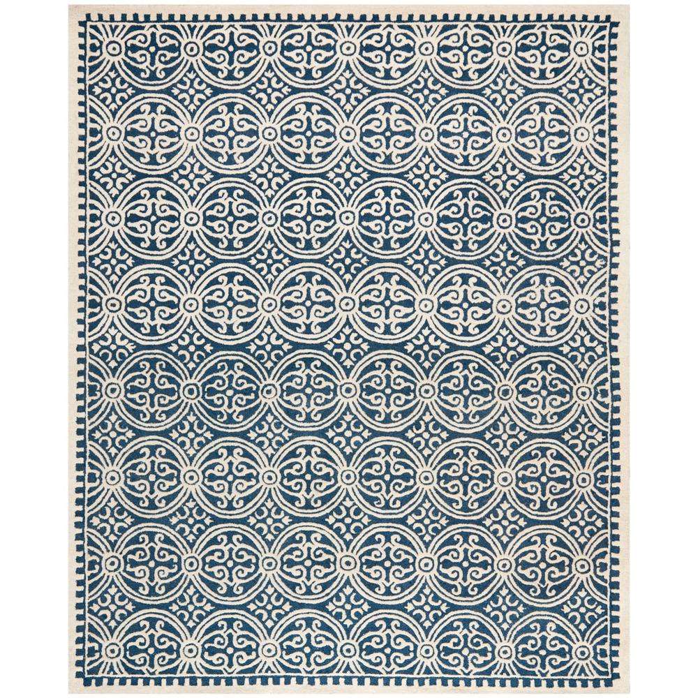 CAMBRIDGE, NAVY BLUE / IVORY, 8' X 10', Area Rug, CAM123G-8