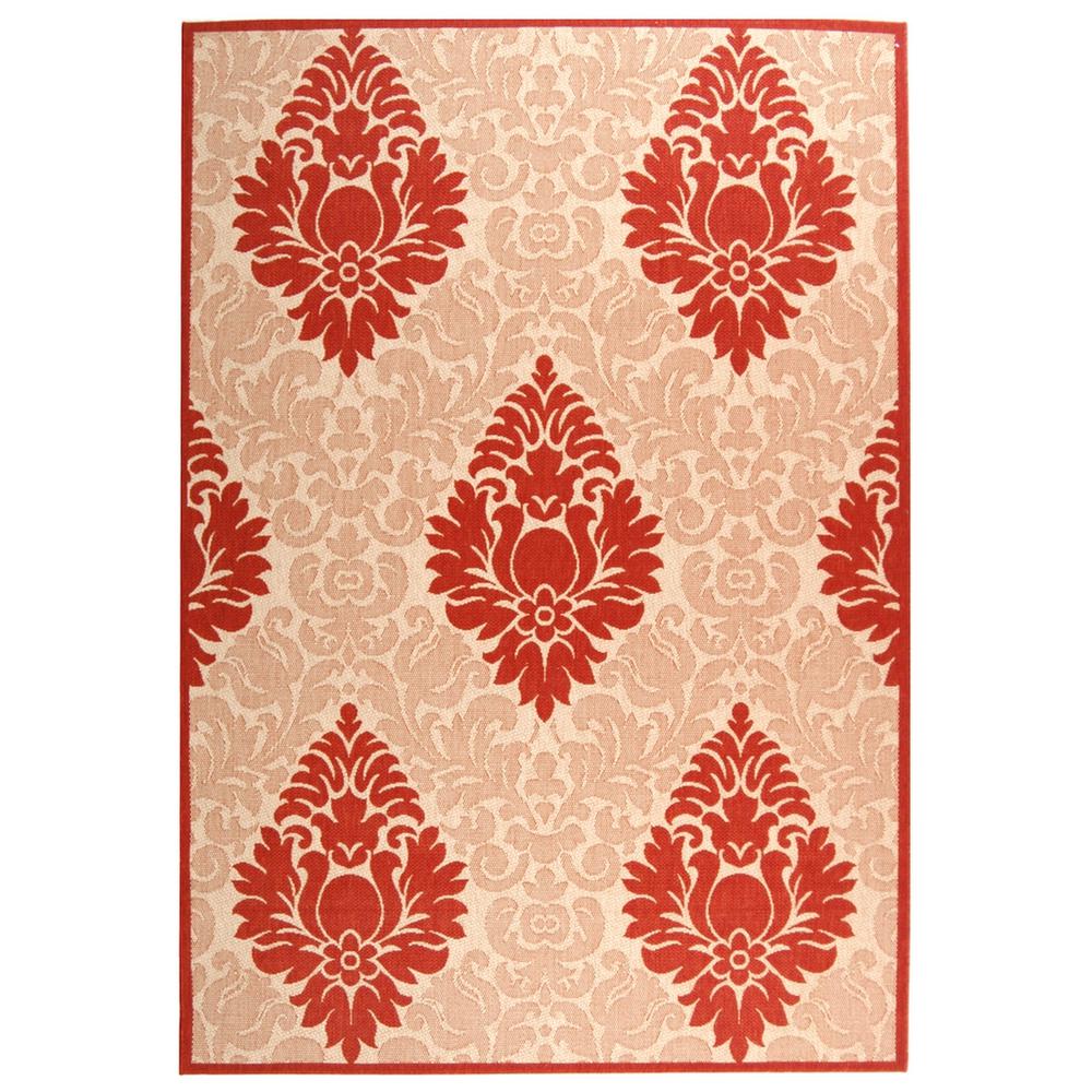 COURTYARD, NATURAL / RED, 6'-7" X 9'-6", Area Rug, CY2714-3701-6