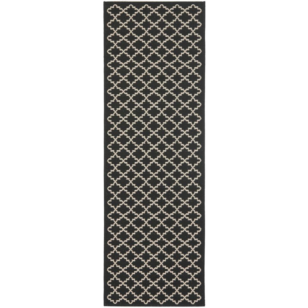 COURTYARD, BLACK / BEIGE, 2'-3" X 22', Area Rug, CY6919-226-222