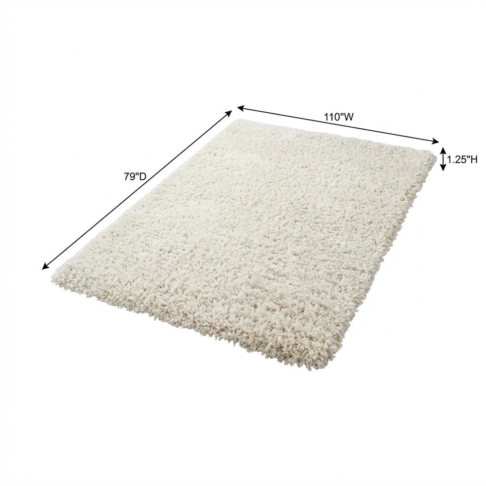 Beige Ivory Area Rug with Power Loomed Construction and Medium Rectangle Shape