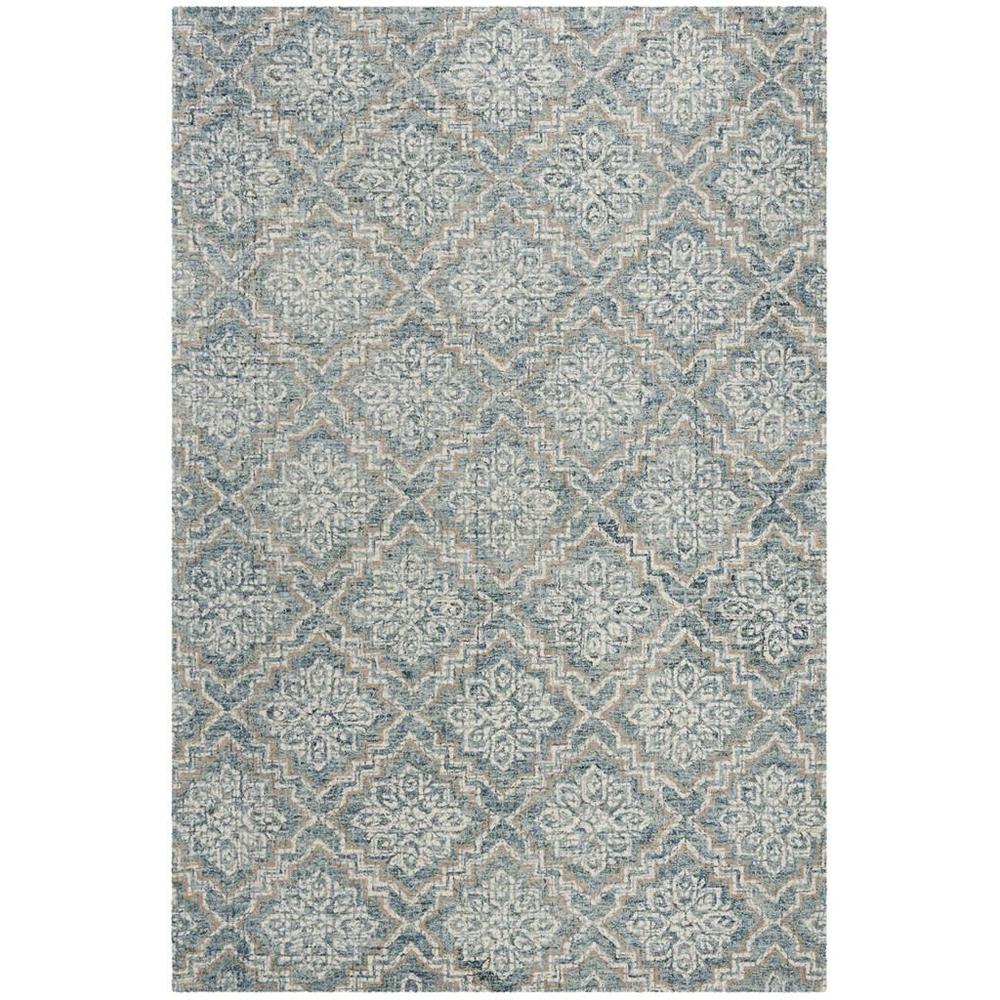 Abstract, BLUE / GREY, 6' X 9', Area Rug, ABT201A-6